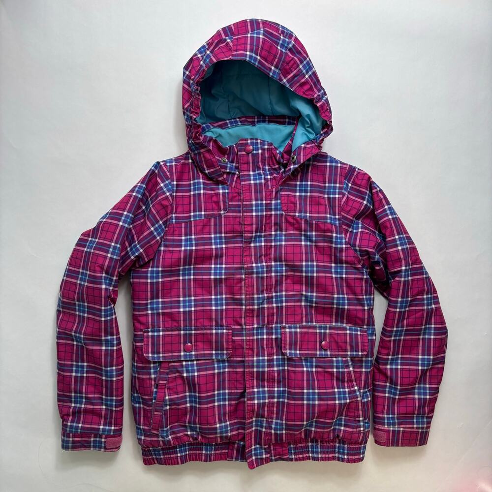 Burton Dryride Hooded Ski Jacket Large 14/16 Snowboard Snow Youth Coat Outdoors